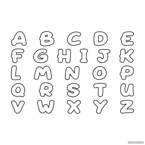 Cute Printable Bubble Letters - Printable Word Searches