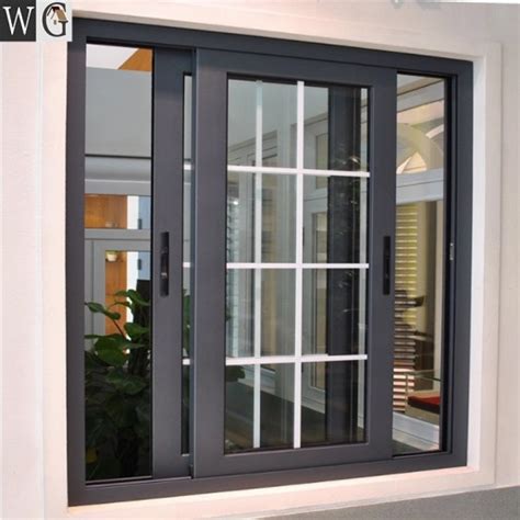 Theftproof Simple Iron Windows Grills House Aluminum Sliding Window