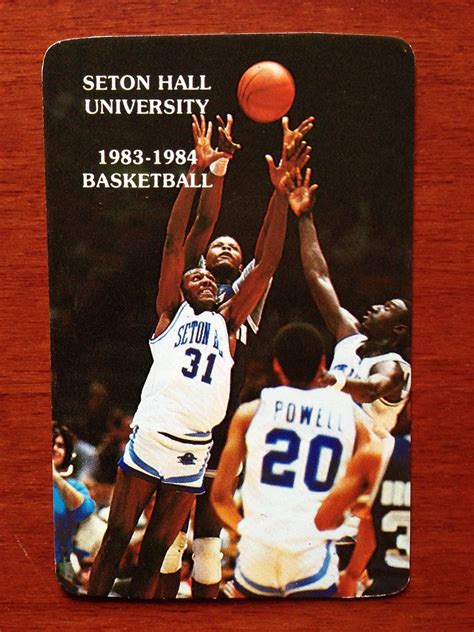 CBK 1983-84 SETON HALL PIRATES Basketball Schedule College ...