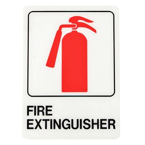 HY-KO 10 in. x 6 in. Plastic Fire Extinguisher Sign-D-16 - The Home Depot