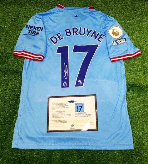 Kevin De Bruyne SIGNED Man City Signature Shirt/jersey COA - Etsy