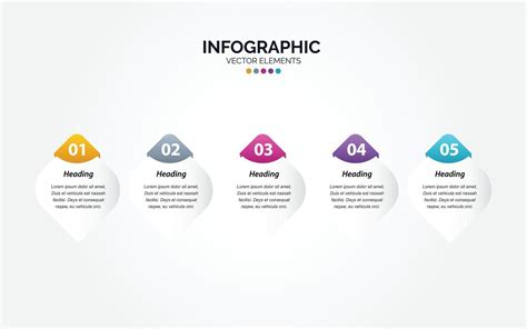 Vector Horizontal Infographic thin line design with icons and 5 options or steps. Horizontal ...