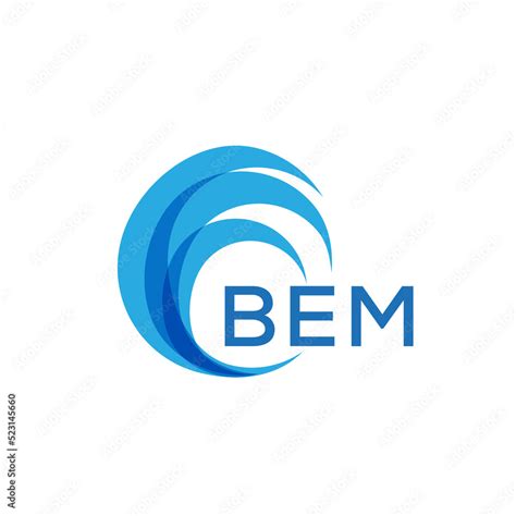 BEM letter logo. BEM blue image on white background. BEM Monogram logo design for entrepreneur ...