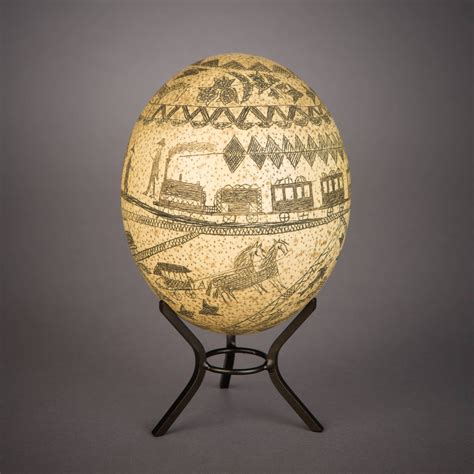 19th Century Carved Ostrich Egg, South Africa For Sale at 1stdibs