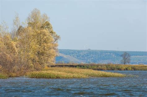 Fall River. Autumn Colorful Foliage Over Lake with Beautiful Woo Stock Image - Image of october ...