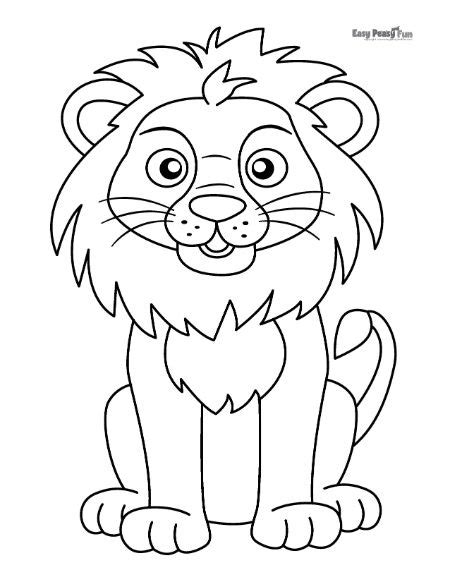 Printable Lion Coloring Pages – 30 Sheets - Easy Peasy and Fun