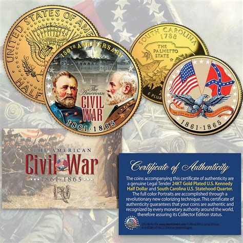 American Civil War 150th Anniversary Coin Set | BUDK.com - Knives ...