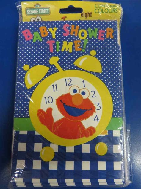 RARE Sesame Street Baby Shower Elmo Baby Shower Party Invitations w/Envelopes - Walmart.com