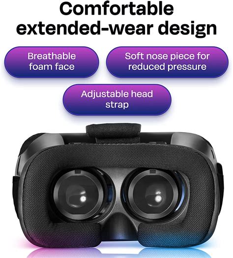 BNext VR Headset Compatible with iPhone & Android - Universal 3D VR ...