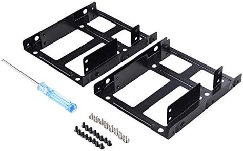 2.5 to 3.5 Hard Drive Adapter, SNANSHI SSD Mounting Bracket 2.5 to 3.5 Adapter Dual SSD Mounting ...