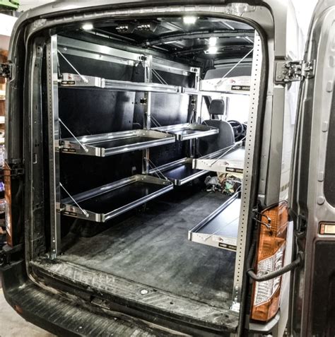 Check out our van shelving packages including racks and bins for cargo work vans! Featuring ...