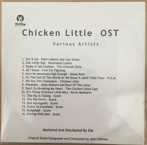 Chicken Little. An Original Walt Disney Records Soundtrack (2005, CD ...