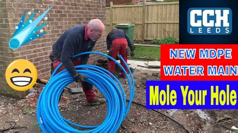 MDPE WATER MAINS INSTALLATION - No Digging - Moling - Trenchless Pipe Replacement - YouTube