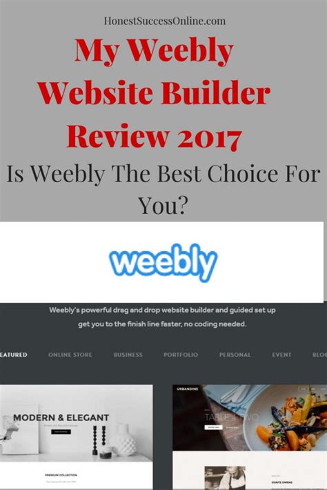 My Weebly Website Builder Review 2017 - Honest Success Online