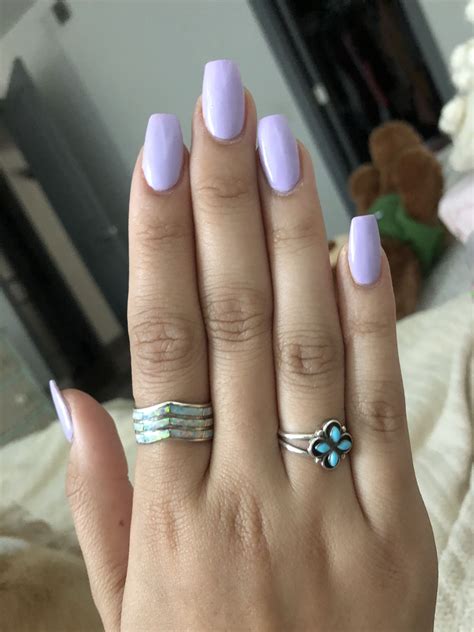 Lavender nails | Purple acrylic nails, Light purple nails, Purple nails