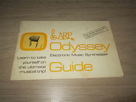 ARP Odyssey Original Owner's Manual -1975- Original Vintage | Reverb