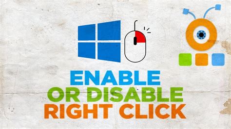 How To Disable Right Click On Windows 10