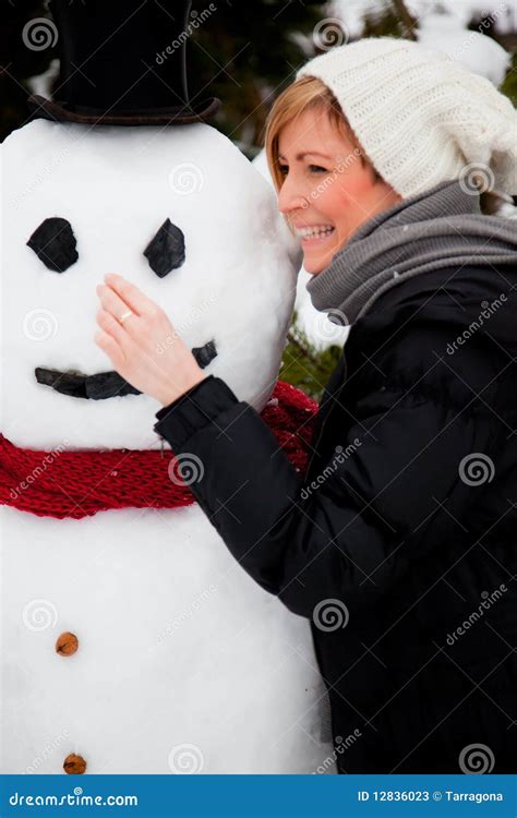 Snowman vacation stock image. Image of cold, love, sculpture - 12836023