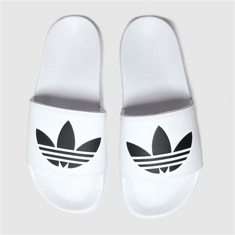 Adidas White & Black Adi Adilette Lite Sandals For Sale Size UK 10 in ...