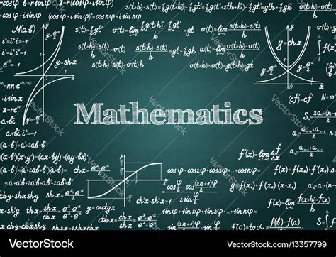 Mathematical green chalkboard background Vector Image