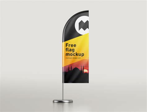 Free Feather Flag Banner Mockup (PSD) - Psfreebies