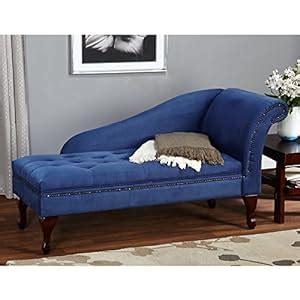 Amazon.com: Blue Chaise Storage Lounge Chair Sofa Loveseat for Living ...