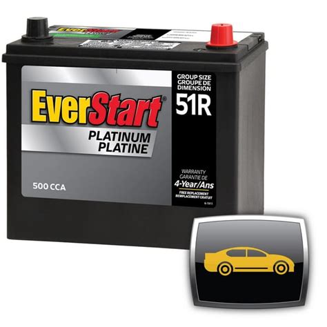 EverStart AUTO PLAT-MAXX-51RN, 12 Volt, Car Battery, Group Size 51R ...