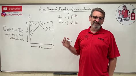 Statics: Lesson 70 - Area Moment of Inertia, Calculus Method - YouTube