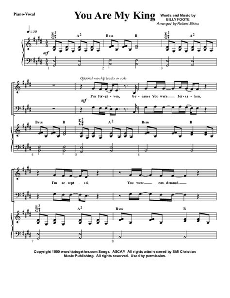 You Are My King (Amazing Love) Sheet Music PDF (G3 Worship) - PraiseCharts