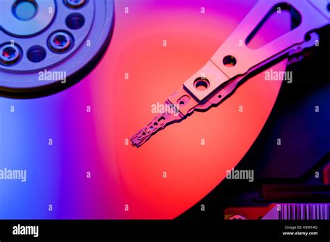 Hard disk drive platter and read / write head (HDD read/write head, Hard Drive Stock Photo - Alamy