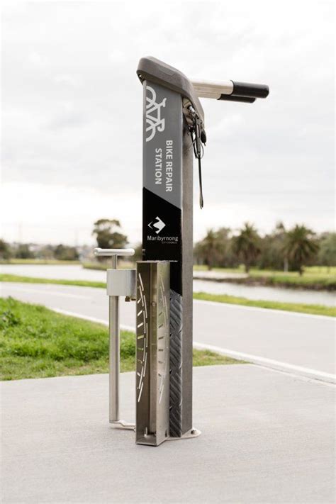 Public Bicycle Repair Stands | all4cycling | Bicycle parking design, Bike repair stand, Repair