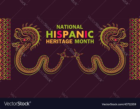 National hispanic heritage month celebrated from Vector Image