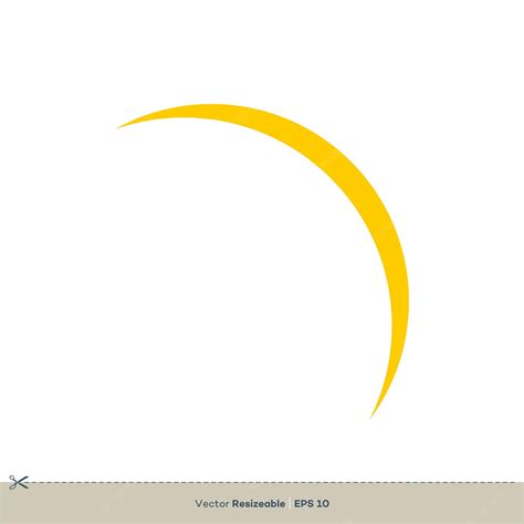 Premium Vector | Solar eclipse vector logo template illustration design