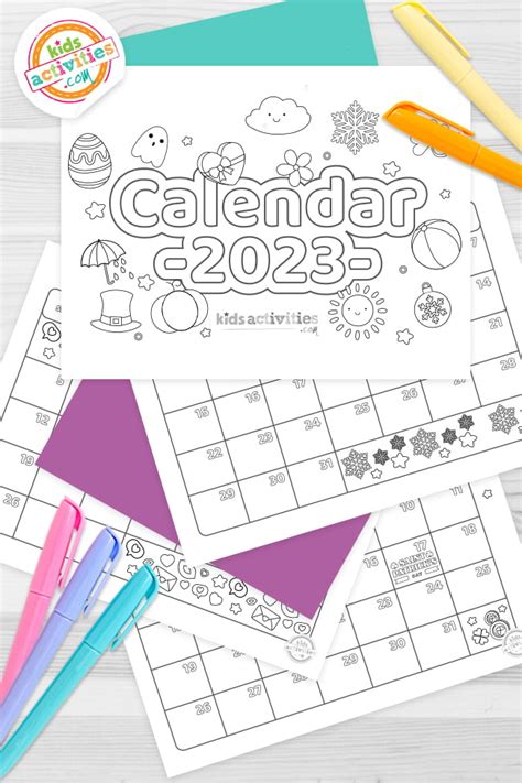 Calendar Months Coloring Pages