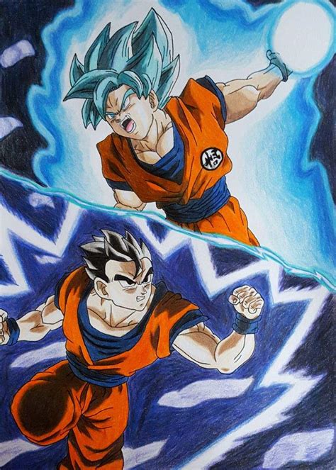 SSB Goku vs Ultimate Gohan DRAWING! | DragonBallZ Amino