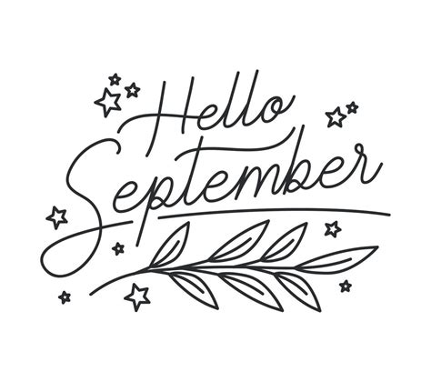 design of hello september 21398914 Vector Art at Vecteezy