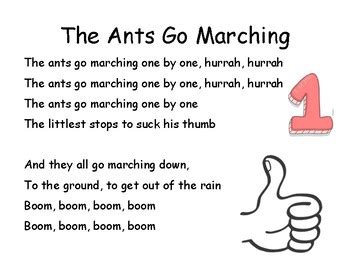 The Ants Go Marching Lyrics Printable - prntbl.concejomunicipaldechinu ...