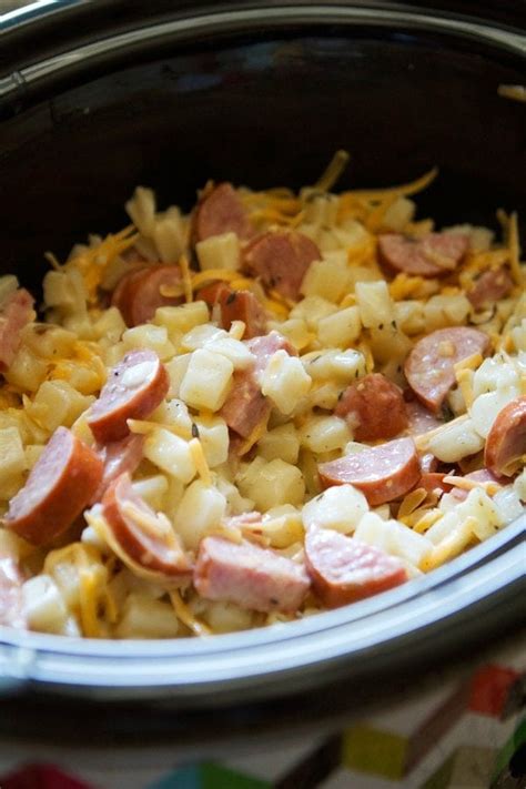 Crockpot Smoked Sausage & Hash Brown Casserole - Lauren's Latest