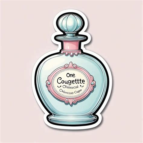 Whimsical Coquette Perfume Bottle in Soft Pastel Colors Illustration ...