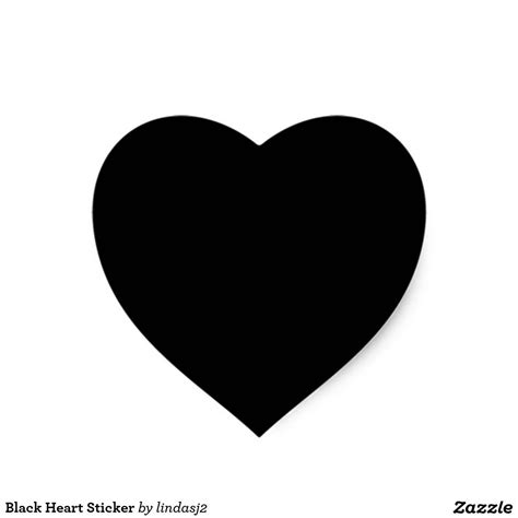 Black Heart Sticker | Zazzle.com | Heart stickers, Black heart, Print stickers