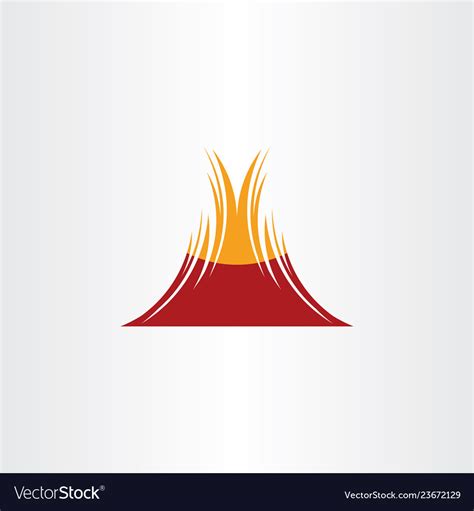 Volcano symbol icon design element Royalty Free Vector Image