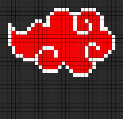 Akatsuki Cloud Perler Bead Pattern | Bead Sprites | Misc Fuse Bead Patterns