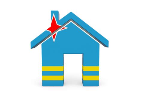 Home icon. Illustration of flag of Aruba