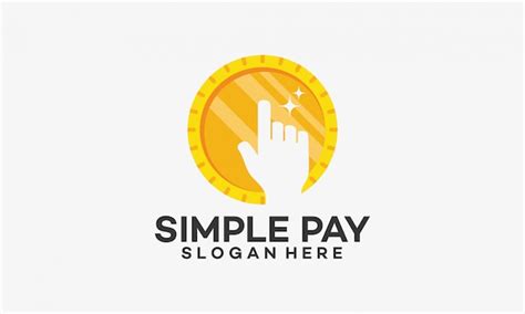 Diseño de plantilla de logotipo de pago simple | Vector Premium