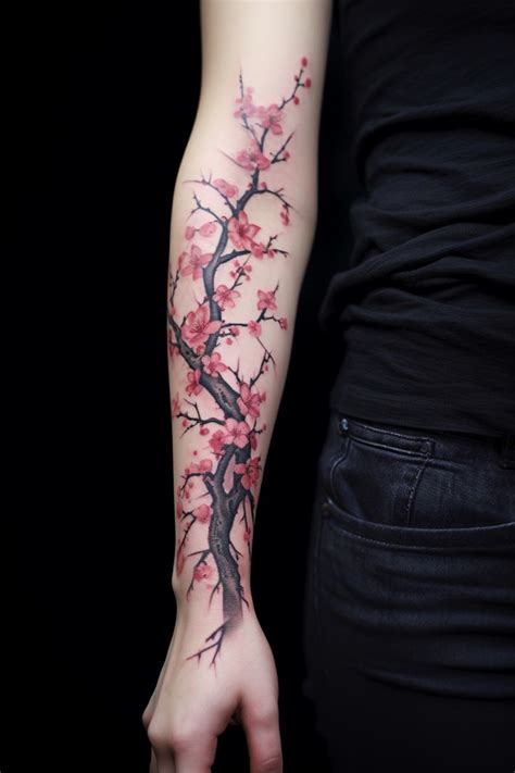 Japanese Floral Tattoo on Arm in 2023 | Japanese flower tattoo, Tree ...