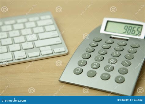 Calculator And Computer Keyboard Stock Photo - Image: 60323413