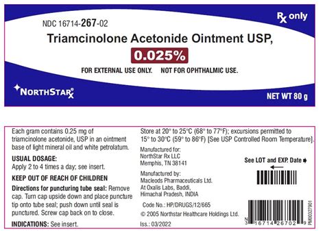 Triamcinolone Ointment: Package Insert / Prescribing Info