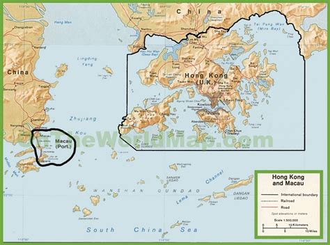 Macau political map - Ontheworldmap.com