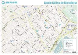 Barrio Gótico de Barcelona mapa en PDF para imprimir