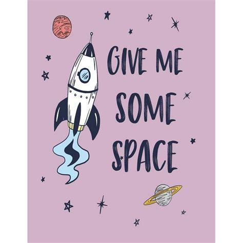 Give Me Some Space: Give Me Some Space Please on Purple Cover and Lined Pages, Extra Large (8.5 ...